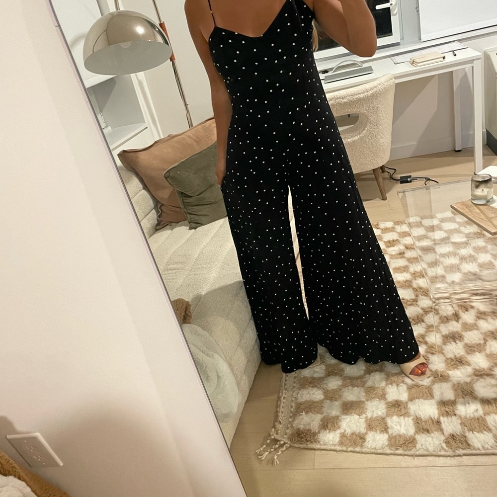 Free people polka dot jumpsuit